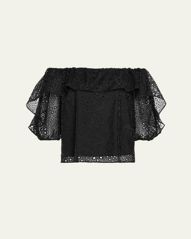 Salma Embroidered Off-Shoulder Blouse